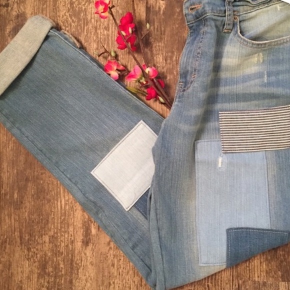 rare y2k vintage Banana republic patch jeans - Picture 2 of 4